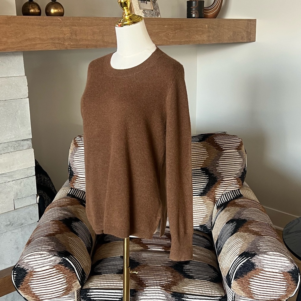 J. Crew Rich Brown Crew Neck Sweater - Picture 4 of 6